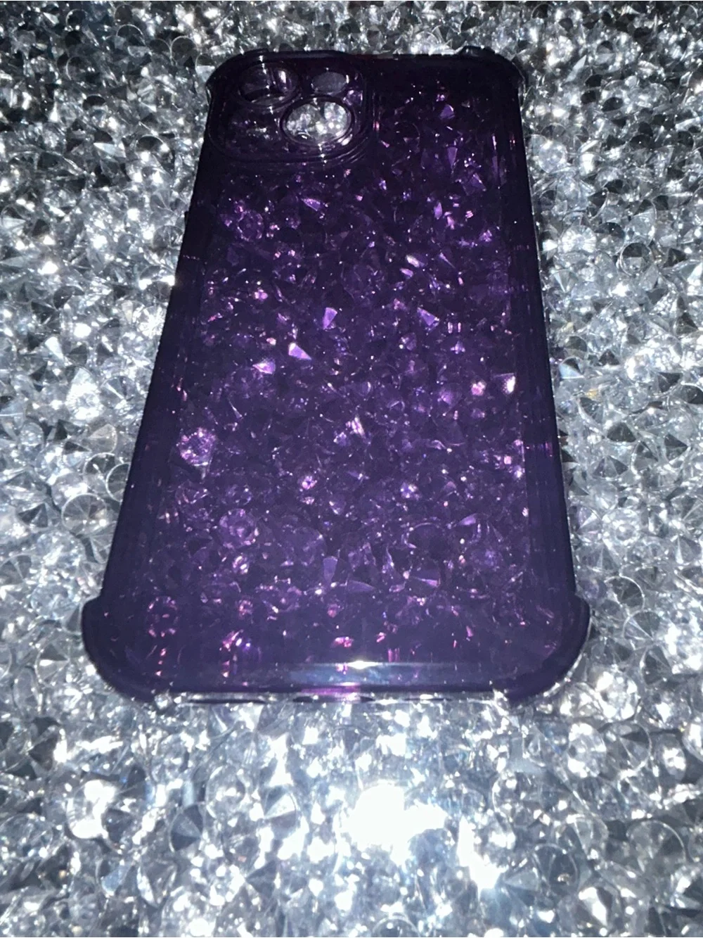 Purple Glitter Protective Phone Case - Unbranded iPhone 15